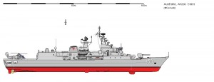 HMAS Perth in configuratia initiala - Sursa: www.shipbucket.com