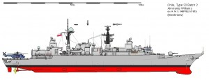 Fregata Almirante Williams in configuratia finala - Sursa: www.shipbucket.com