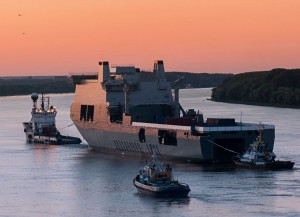 JSS Karel Doorman pleaca din Galati - Sursa: shipbuildingtribune.com