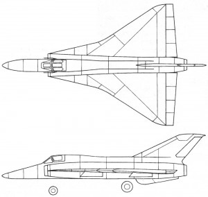 Varianta cu aripa dublu-delta MiG-21LSH - Sursa: testpilot.ru