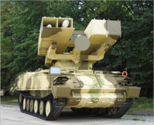 Lansator SA-6 cu rachete Sparrow si mock-up radar urmarire - Sursa: wzu.pl