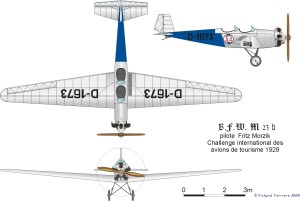 M23b, licenta Messerschmitt - Sursa: richard.ferriere.free.fr