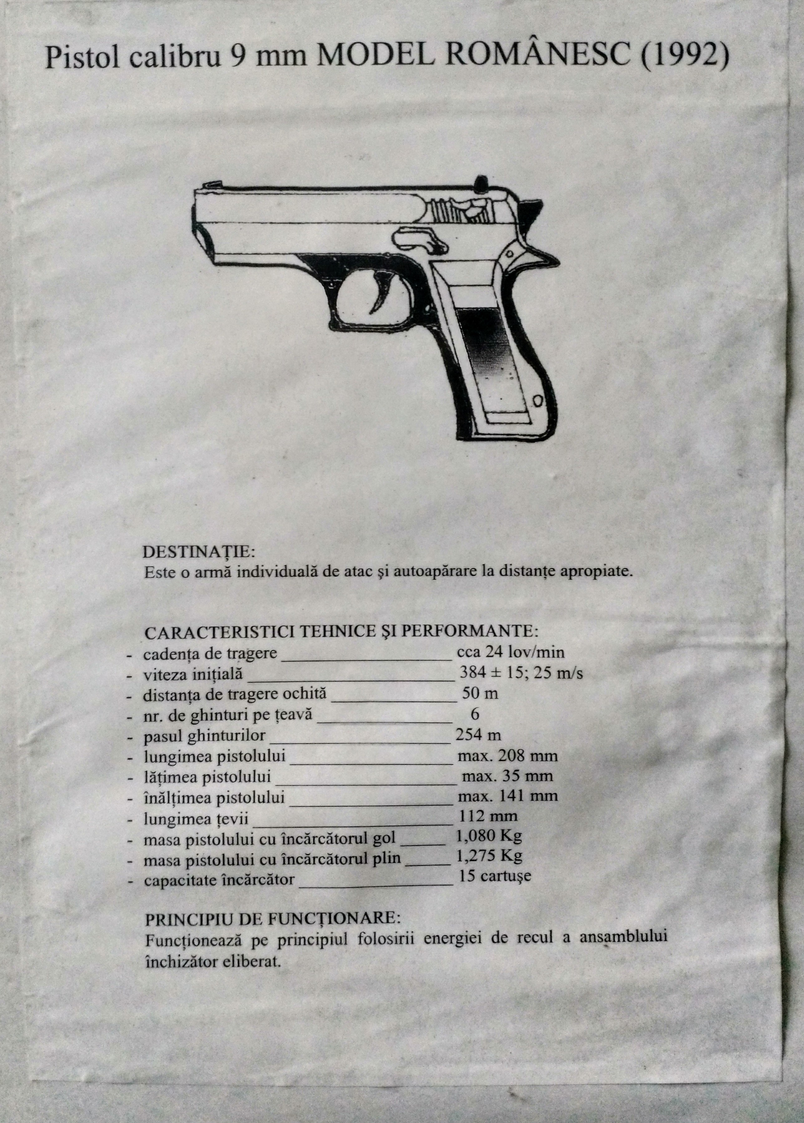 Pistolul 9mm model romanesc 1992 TehnoMil | TehnoMil